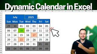 How to Make Interactive Calendar in Excel | Basic Formulas and Fully Customizable