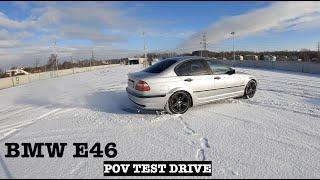 1999 BMW E46 316i 1.9 105HP | POV test Drive | 0-100 | Snow drift