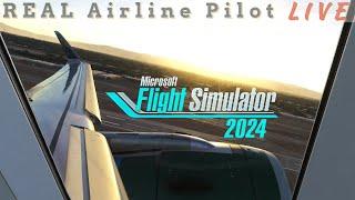 FBW A32NX | First Flight in MSFS 2024 | KPDX - KSJC | Moza AB9 Base #msfs2024 #fbw #airbus #moza