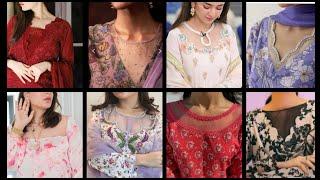 New neck design 2024 with organza / Beautiful neck designs 2024 / Latest neck design 2024