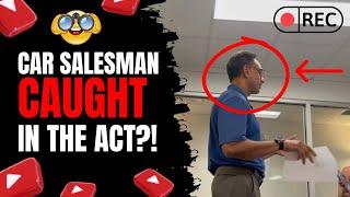 Car Salesman Caught in the Act?! Somehow Manages to Find His Way Out Clean?! #Carsalesman