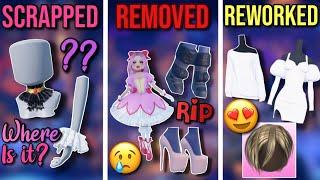 REMOVED/SCRAPPED/REWORKED ITEMS FROM THE HALLOWEEN UPDATE | Roblox Dress To Impress