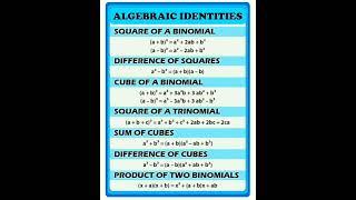 algebraic identities|algebra|algebraic formula|vviteach|