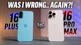 iPhone 16 Plus vs 16 Pro Max after 1 Week - Is Apple INSANE?!