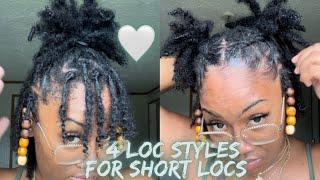 Loc styles for short locs / Loc styles for beginners / Starter Loc Styles 