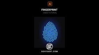 tutorial fingerprint in Illustrator by Sovisart #Shorts