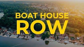 Flying a drone over Boathouse Row (4k)