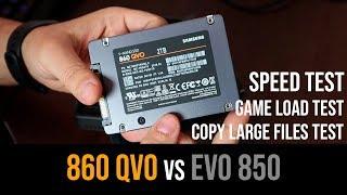 Samsung 860 QVO vs EVO 850 Speed tests | Game Load | Copy Files