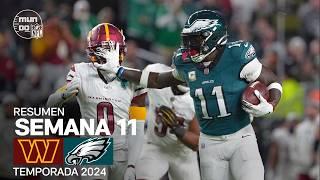 Washington Commanders vs. Philadelphia Eagles | Resumen en español - Semana 11 | NFL Highlights 2024