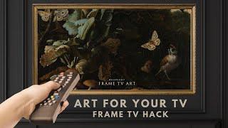 Framed TV Art Screensaver 4K - Vintage Still life Moody Dark Wallpaper Background - No Sound