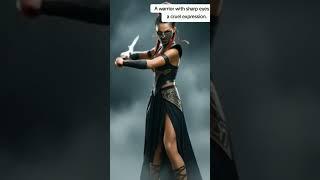 A Warrior with sharp and cruel expression  #ai #trendingshorts #warriors #lady