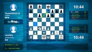 Chess Game Analysis: JavaWiz - Guest28502218 : 1-0 (By ChessFriends.com)