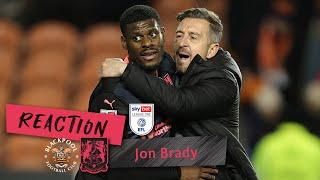 Jon Brady reflects on the draw at Blackpool