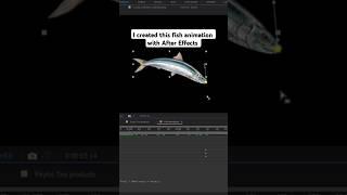 I Created this swimming fish animation with After Effects #aftereffects #animation #shorts
