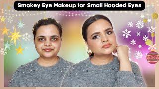 Clean Girl Party Makeup Look || Easy Smokey Eye Makeup for Small Hooded Eyes