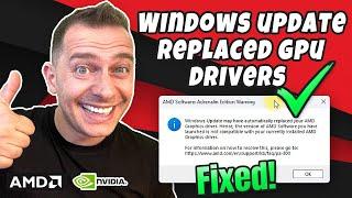 Fixed! Windows Update Replaced AMD Graphics Driver (Adrenalin Warning)