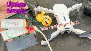 E88 drone Easy Update dual Battery the best flight time #howto #creative
