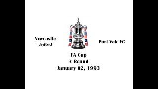 FA Cup 1992-1993. 3 Round. Newcastle United - Port Vale FC. Highlights.