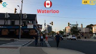 Walking Tour King Street Waterloo Canada 4K || Virtual Tour Waterloo King Street Canada