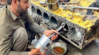 Komatsu Bulldozer Engine Completely Rebuild || Seized Diesel Engine Repair