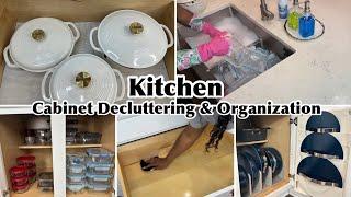 KITCHEN CABINET DECLUTTERING & ORGANIZATION| HOME ORGANIZATION MOTIVATION