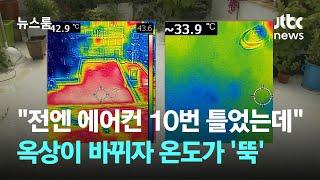 "전엔 에어컨 10번 틀었는데" 옥상이 바뀌자 온도가 '뚝' / JTBC 뉴스룸