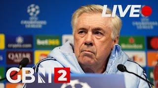 WATCH LIVE: Real Madrid coach Carlo Ancelotti and a player hold UCL press conference