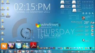 RocketDock & Rainmeter on my Desktop