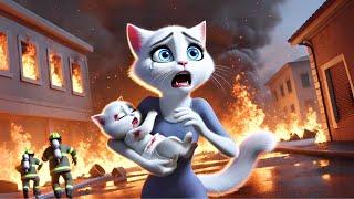 Big Fire at the Cat house #ai #story #cat #aicat