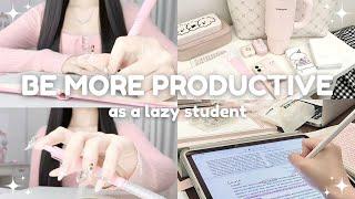 how to be more productive as a lazy student ⋆˚𝜗𝜚˚⋆ school productivity tips