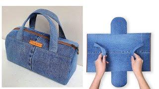 DIY한번에 쉽고 간편하게 세련된 지퍼가방 만들기/Create a special zipper bag easily and conveniently/청바지리폼Jeans upcycling