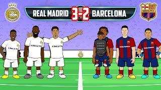 REAL MADRID 3 - 2 FC BARCELONA (Goals Highlights Goal-line 2024 El Clasico Vinicius Bellingham)