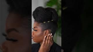 Updo hairstyle for black women on natural hair #updohairstyle #updo #blackwomen #naturalhair