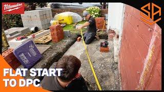 FAILED PORCH RE BUILD BRICKLAYING UP TO DPC: PT 3