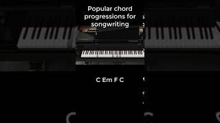 Popular Chord Progressions 4 #shorts  songwriting starters How To Write Chord Progressions C Em F C