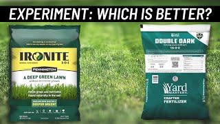 Ironite Fertilizer or YardMastery Double Dark | Before and After