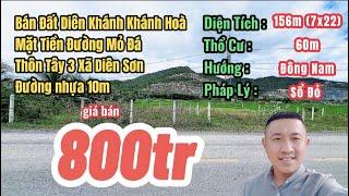 Bán Đất Diên Khánh Giá Rẻ-Đất Xã Diên Sơn Mặt Tiền Đường Nhựa-Nha Trang Nhà Đất Khánh Hòa