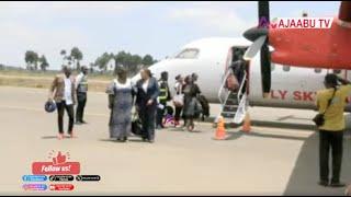 Finally Former IEBC Chairperson Wafula Chebukati Body landed Safely at HOME Trans-nzoia Ground