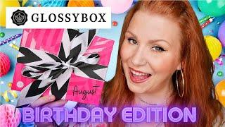 GLOSSYBOX AUGUST BIRTHDAY EDITION BEAUTY BOX UNBOXING + SPECIAL ANNOUNCEMENTS