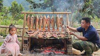 Harvesting giant fish-Make smoked fish goes to the market sell/XuanTruong