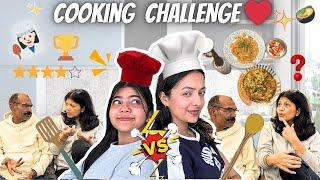 cooking challenge ️Tejasvi VS Yashasvi, papa judged us️Let’s see who wins️||YR||