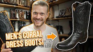 Corral Black Leather Men's Dress Boot has a Great Design and Price!