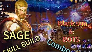 BDM - Black Desert mobile SAGE SKILL BUILD | COMBO | BOTS| Black Sun | PVP GG ALL 🫡