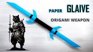 Make a TWO-SIDED Paper GLAIVE - Fun Origami Weapon