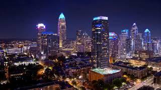 Queen City at Night | Charlotte NC | 4k Drone Video Timelapse