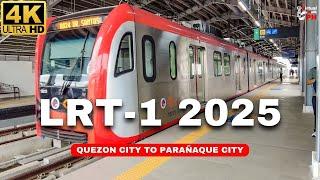 [4K] Quezon City to Parañaque | LRT-1 Southbound Train Ride 2025 | UPDATED