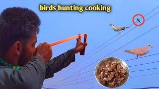 slingshot birds hunt and cook!