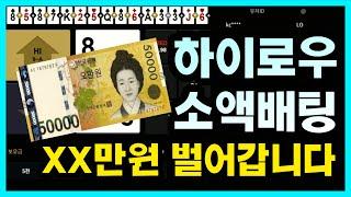 하이로우 소액배팅, 쉽게 돈버는 노하우를 공개합니다 #하이로우 #하이로우소액 #하이로우배팅법