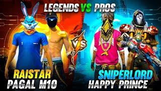 RAISTAR & PAGAL M10 vs SNIPERLORD & HAPPY PRINCE GARENA FREE FIREMUST WATCH