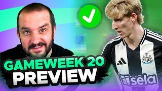 BEST MIDFIELDERS  | FPL GAMEWEEK 20 PREVIEW | Fantasy Premier League Tips 2024/25